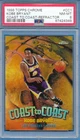 1998 Topps Chrome Kobe Bryant Coast To Coast Refractor PSA 8 LAKERS