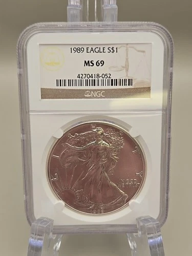 1989 American Silver Eagle $1 - NGC MS69