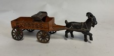 vintgage original Cast Iron Express Goat Wagon Original Paint