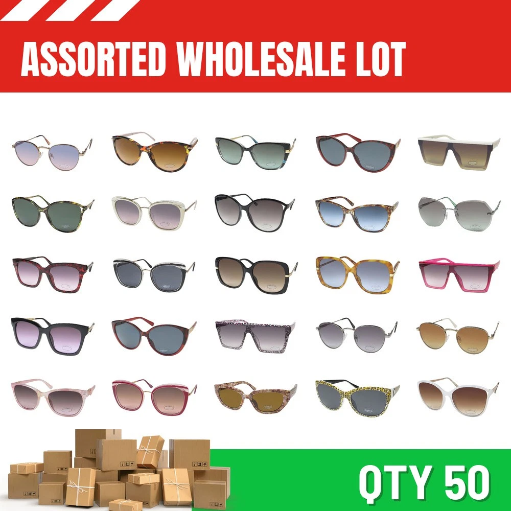 WHOLESALE ASSORTED LOT 50 BEBE SUNGLASSES popular styles for flea markets resell