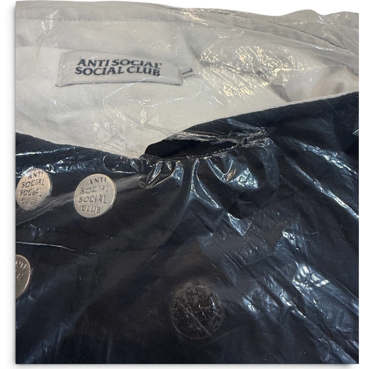 Anti Social Social Club Motorcycle Puffer Mens L Black White New in bag image 8