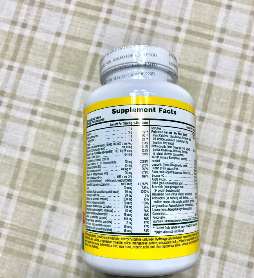 NUEVO Multivitamínico NaturesPlus Source Of Life Original 180ct exp.12/28 Foto 3 de 3