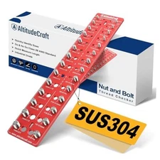 - Nut and Bolt Identifier Gauge with Aluminum 6061 Board and SUS Thread Checker