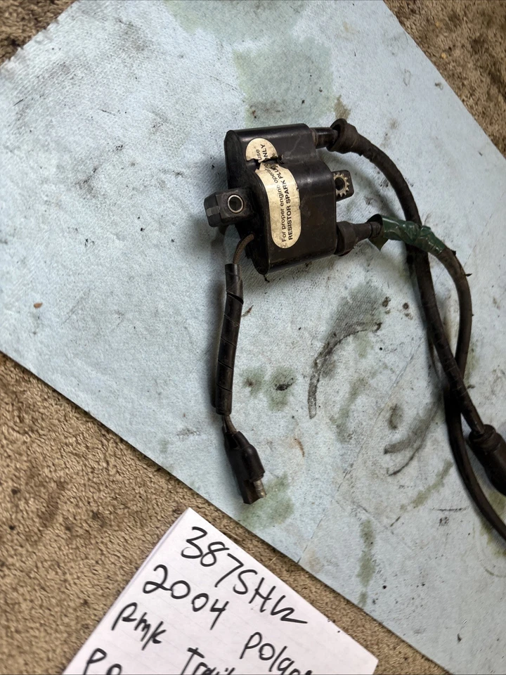 2004 Polaris RMK trail 550 ignition coil spark plug wires 387 - Image 3 of 4