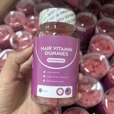1-3X Hair Vitamin Gummies Including 5000mcg Biotin Vegan Hair Gummies for & Men