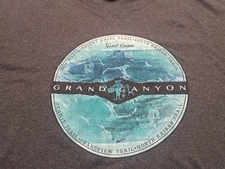  Grand Canyon T Shirt Medium Trails Kaibab, Rim, Angel, Hermit Gray 