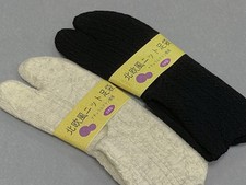 Scandinavianknit Tabi 2 Pairs Set Off White Black Wool Casual Japan