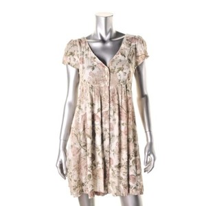 New Denim Supply Ralph Lauren Women S Ivory Floral Print Babydoll Dress Xs Ebay