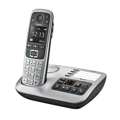 Gigaset E560A Duo Seniorentelefon | 2 Mobilteile Mit Anrufbeantworter | Extra Große Tasten & Notruffunktion | Silber