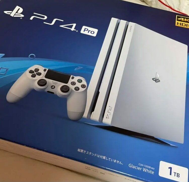 SONY PS4 PlayStation 4 Pro Glacier White 1TB CUH-7200B B02 Japan Very good!!