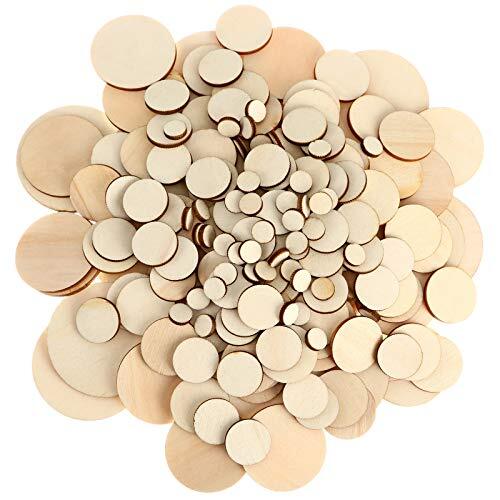 450 Pièces Tranches de Bois Inachevées Rondes Disque en Bois Cercles en Bois pour - Photo 1 sur 7