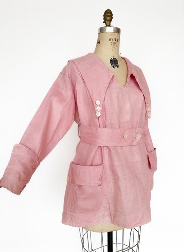 Incredible 1910s Antique Work Smock Tunic Top Unifor - Picture 5 of 16