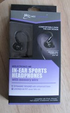BNIB MEELECTRONICS M6 IN-EAR SPORTS HEADPHONES WITH MEMORY WIRE MODEL M6-BK