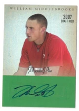 2007 Tri Star Baseball Will Middlebrooks Rookie Auto (Red Sox) #28/50