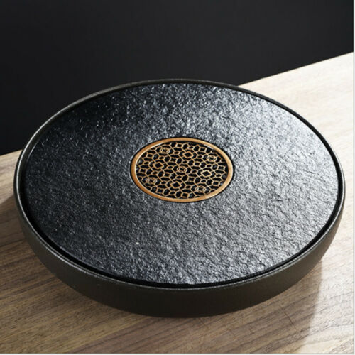 Luxury Heavy Metal Stone Kung Fu Gongfu Tea Tray Serving Plate Water Storage - Picture 1 of 15