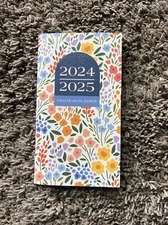 2024 2025 Two Year Planner Calander Pocket Planner Calendars Flower Floral Cover