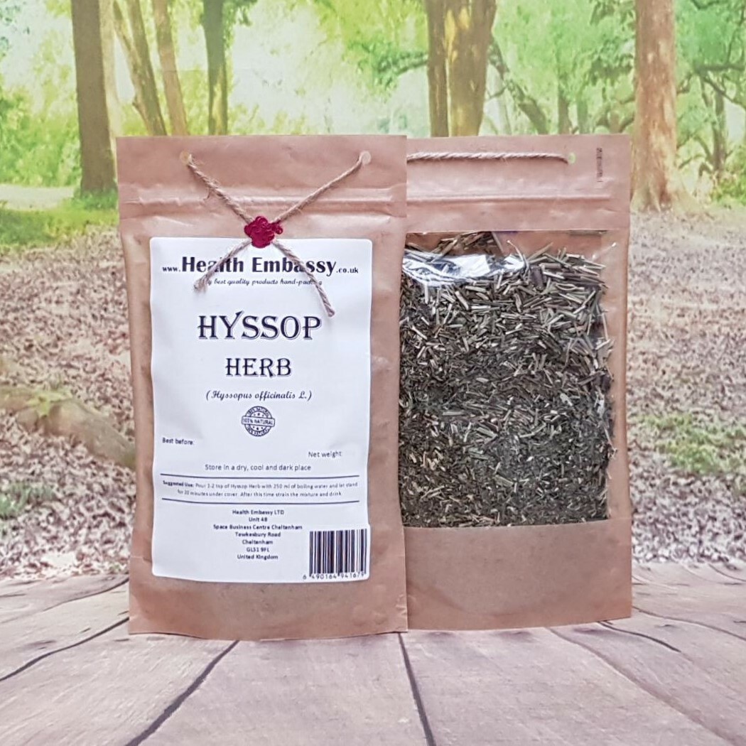 Hyssop Herb Tea ( Hyssopus officinalis L ) 50g Health Embassy Natural Herbal Tea