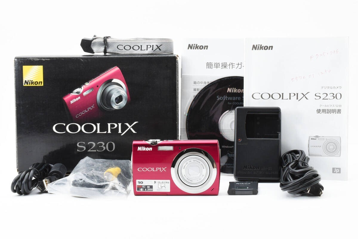 Nikon COOLPIX S230 Rose Red 10.0MP Digital Camera English