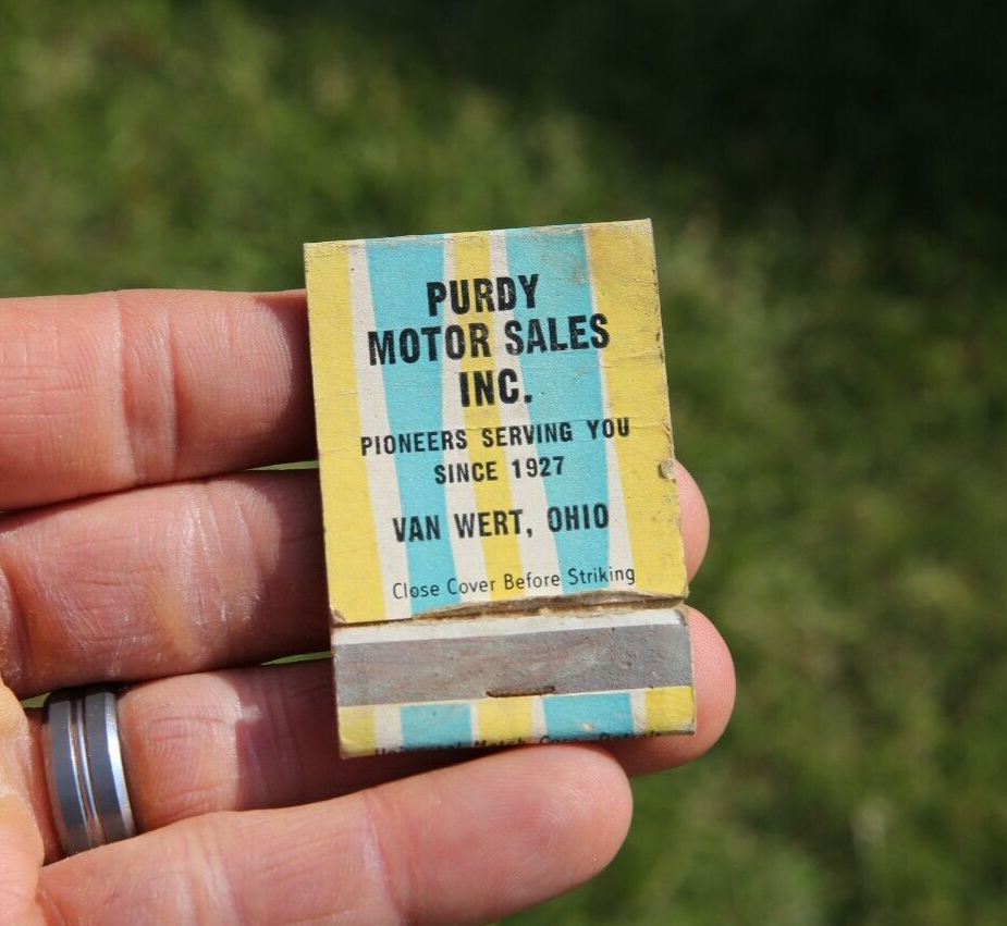 Vintage 1955 Chevrolet Car Auto Advertising Matchbook Van Wert Ohio