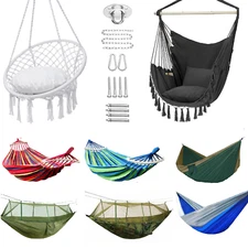 Hammock Hanging Rope Chair Porch Swing Seat Patio Camping Hammock Tent Bed