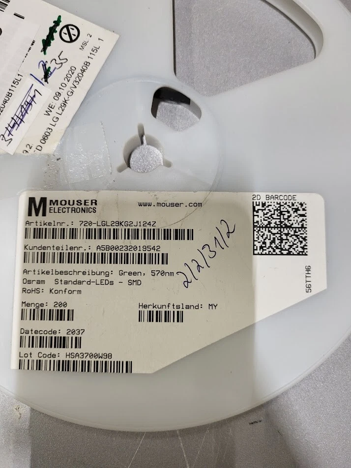 Osram Grüne 570nm SMD-LEDs - 35 Einheiten, Voll Funktionsfähig - Bild 2 von 3