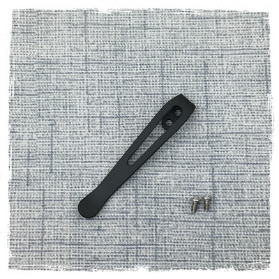 W RUBYLOU KEYRING シルバー/ブラック最終値引き Black Titanium Pocket Clip Made For Kershaw Link 1776GRYBW
