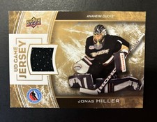 2014 Upper Deck Game Jersey Jonas Hiller HHOF-JH