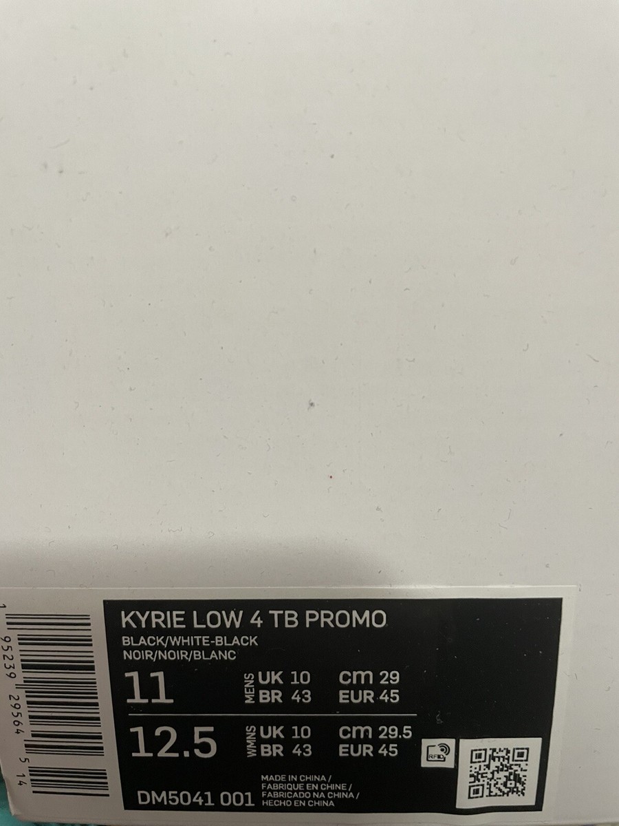 NEW Nike Kyrie Low 4 TB Promo Black White DM5041 001 Basketball