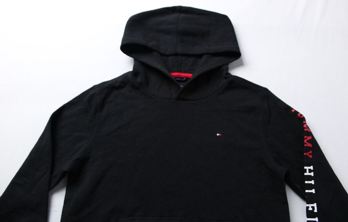 Tommy Hilfiger Boy's Long Sleeve Pullover Logo Hoodie AP2 Tommy Hilfiger Boy's Long Sleeve Pullover Logo Hoodie AP2