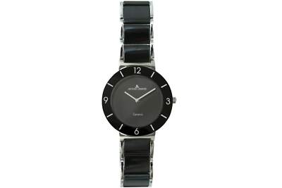 Jacques Lemans Herren Armbanduhr Keramik schwarz silber 10 ATM wasserdicht