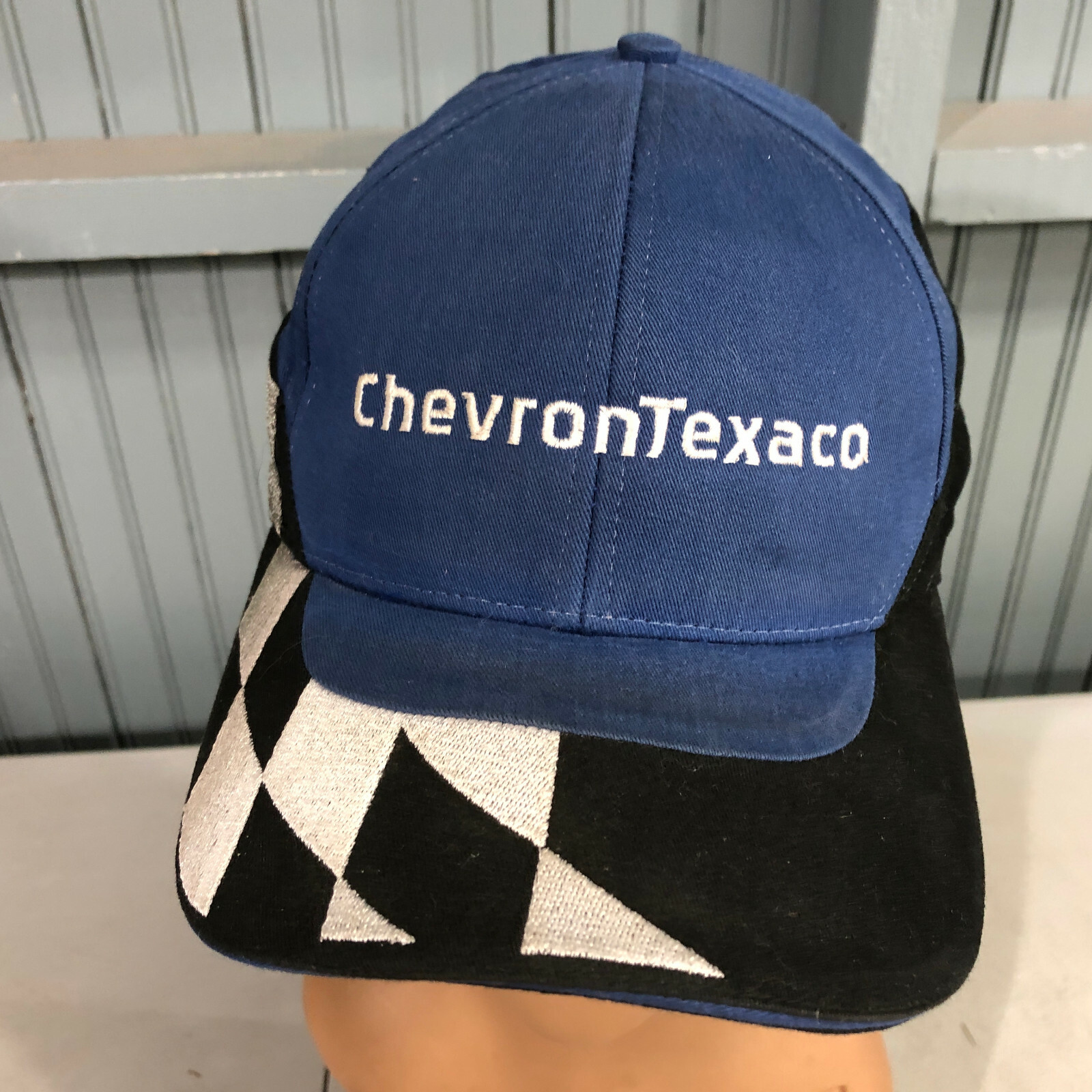 Chevron Texaco Checkered Adjustable Baseball Cap … - image 2