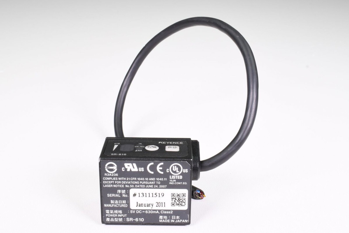 KEYENCE SR-610, Ultrakompakter 2D-Codeleser mit Kabel, L