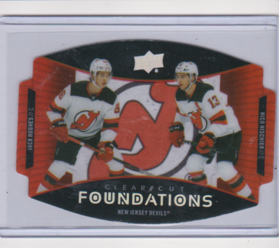 2020 2020-21 UPPER DECK NICO HISCHIER JACK HUGHES CLEAR CUT
