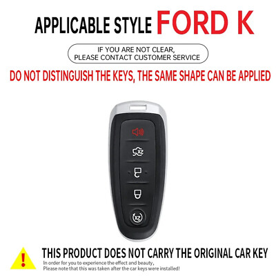Silicone Key Fob Covers For Ford & Lincoln - 2 Pack Black & Blue Protection
