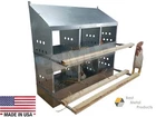 6 Hole Heavy Duty 23ga Galvanized Chicken Nesting Laying Roost Box 0300112
