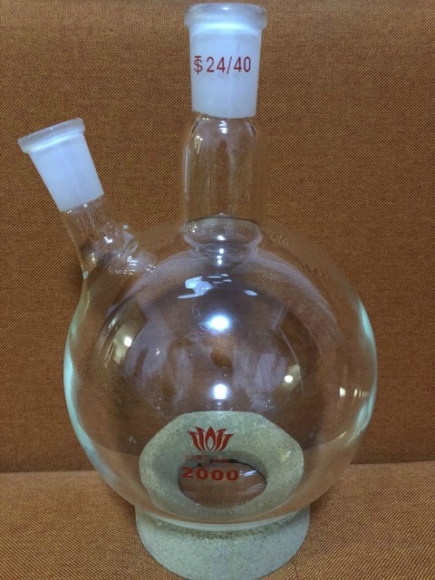 Glass Two Necks Round Bottom Boiling Flask 1000mL 29//42 and 24//40