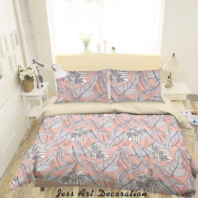 3D Leaves Flora Pattern Quilt Cover Set Bedding Sets Pillowcases Queen 59