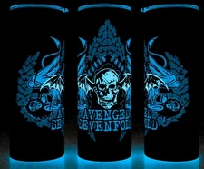 Glow in the Dark Avenged Sevenfold Skull Rock Music Cup Mug Tumbler 20oz