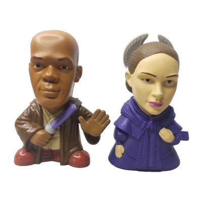 Mace Windu Padme Amidala Star Wars Episode III Actionfigur Set Burger King