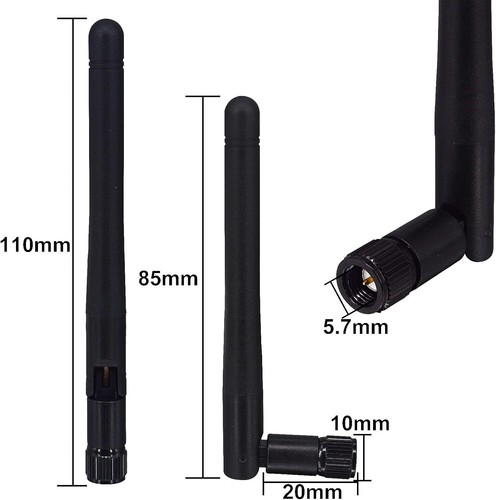 100X Antenne RP-SMA pour WiFi 2,4GHz/5Ghz Carte Routeur Sans Fil Broche Mâle Vente en Gros - Photo 10/12