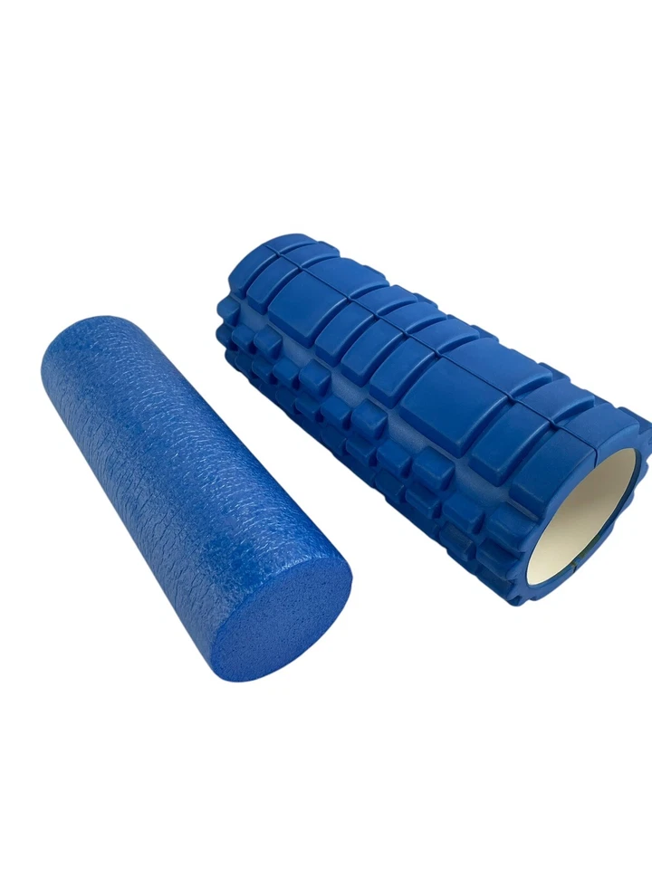 Yes4 полностью пенопластовый ролик синий для массажа мышц терапевтический упругий ролик для мышц 13 дюймов - Изображение 2 из 4