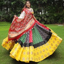 Beautiful Multicolor Navratri Lehenga Choli For Women By Aadat Export