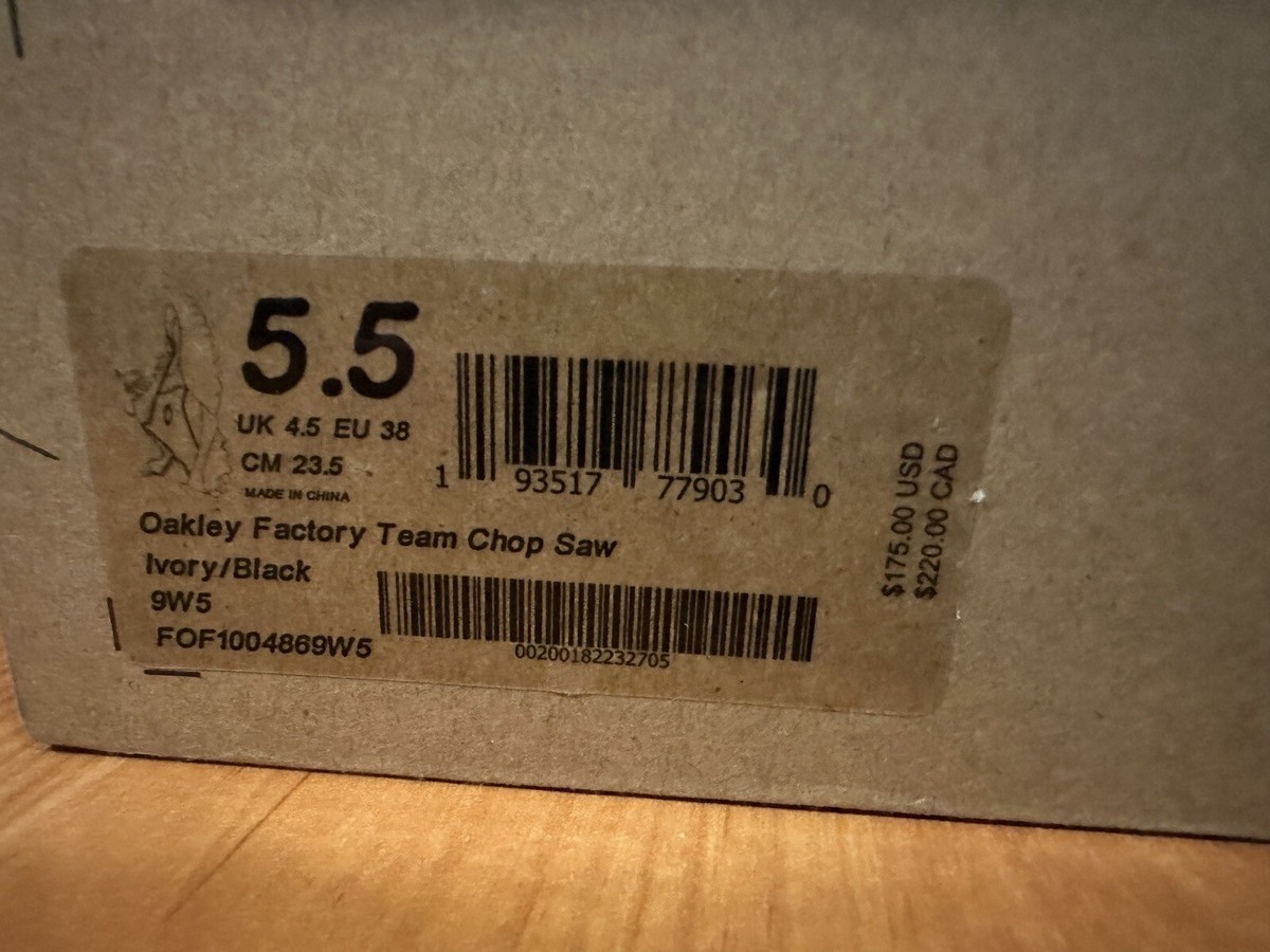 Oakley x Brain Dead Factory Team Chop Saw Ivory Black Men's Size