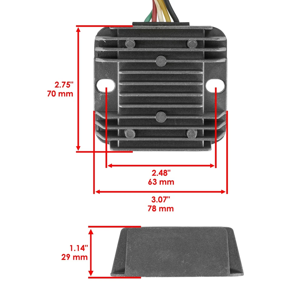 Regulador rectificador para Suzuki GN125E 1983-1997 GN250 1982-1988 GZ250 1999-2010 Foto 2 de 4