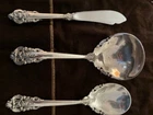 Grande Baroque Gravy Ladle ,  Master Butter Knife , Sugar Spoon Sterling Silver