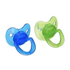 2 Pack of 1 Blue and 1 Green Pacifier Silicone Nipple BPA Free Fisher Price NEW