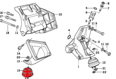 NEW BMW 7 E32 RIGHT ENGINE MOUNT 11811094150 1094150 GENUINE