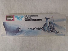 Life Like Hobby Kits USS Washington Model TableTop Navy Battleship Vintage 09406