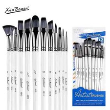 12 PCS Mixed Paintbrush Set Art Watercolor Paint Brush For Artist Acrylic Paint