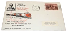 MARCH 1957 NEW HAVEN RAILROAD DANIEL WEBSTER SOUVENIR ENVELOPE Q